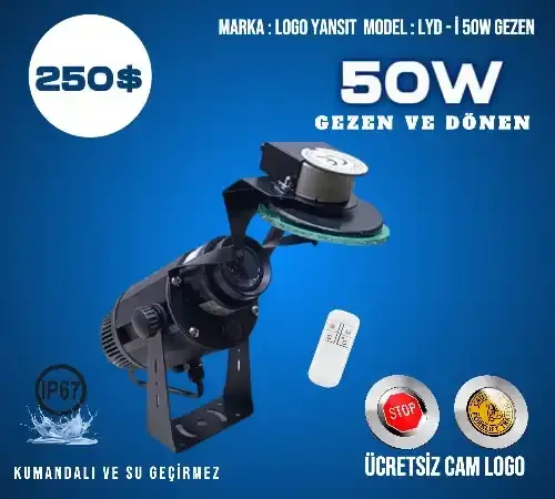 Logo Yansıt Gezen LYD-i50W Logo Projektör